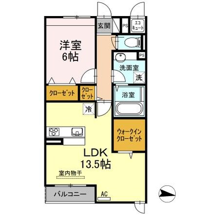 シェルーカルム（D)の物件間取画像